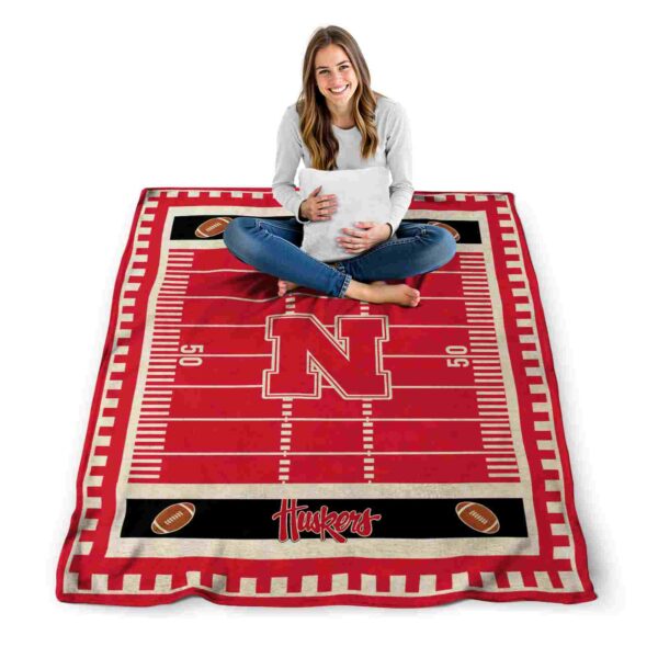 nebraska cornhuskers football field red blanket high quality