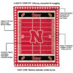 nebraska cornhuskers football field red blanket new arrival