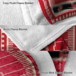 nebraska cornhuskers football field red blanket premium grade