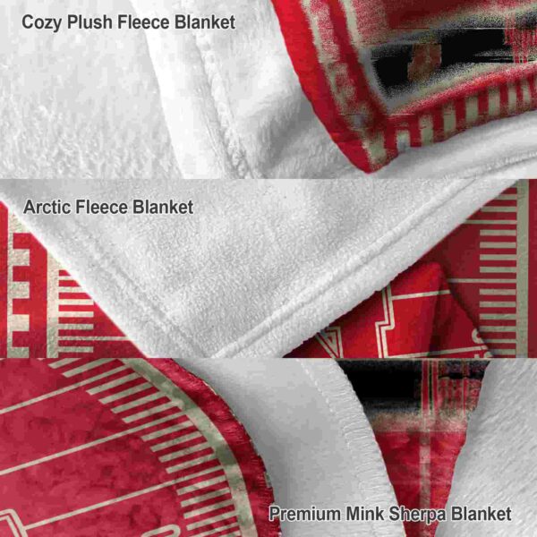 nebraska cornhuskers football field red blanket premium grade