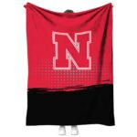 nebraska cornhuskers gradient dots red blanket best selling