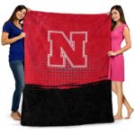 nebraska cornhuskers gradient dots red blanket fashion forward