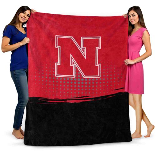nebraska cornhuskers gradient dots red blanket fashion forward