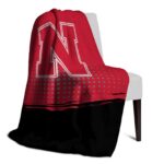 nebraska cornhuskers gradient dots red blanket top rated