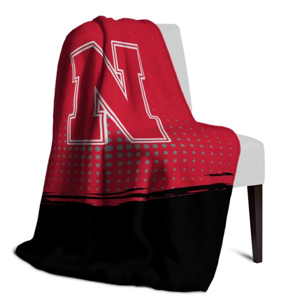 nebraska cornhuskers gradient dots red blanket top rated