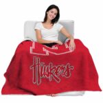 nebraska cornhuskers grunge texture red blanket latest model