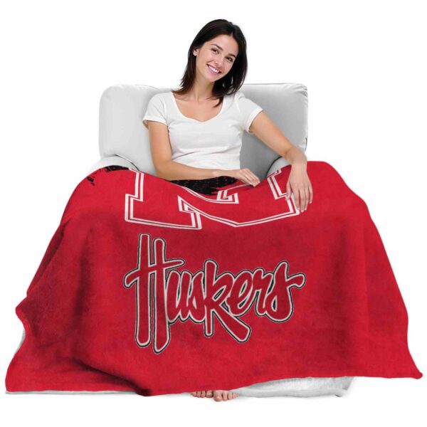 nebraska cornhuskers grunge texture red blanket latest model