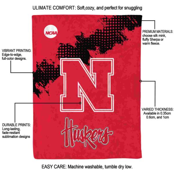 nebraska cornhuskers grunge texture red blanket new arrival