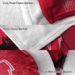 nebraska cornhuskers grunge texture red blanket premium grade