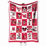 nebraska cornhuskers mickey minnie red white blanket best selling