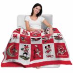 nebraska cornhuskers mickey minnie red white blanket latest model