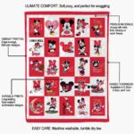 nebraska cornhuskers mickey minnie red white blanket new arrival