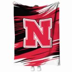 nebraska cornhuskers paint streaks red white blanket best selling