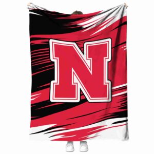 nebraska cornhuskers paint streaks red white blanket best selling