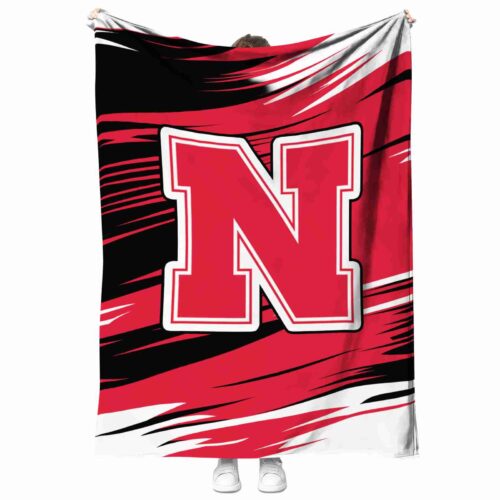 nebraska cornhuskers paint streaks red white blanket best selling