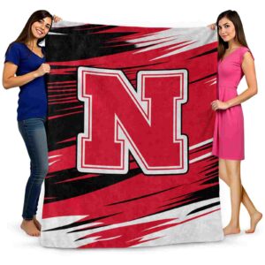 nebraska cornhuskers paint streaks red white blanket fashion forward