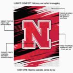 nebraska cornhuskers paint streaks red white blanket best selling
