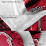 nebraska cornhuskers paint streaks red white blanket best selling
