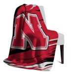 nebraska cornhuskers paint streaks red white blanket best selling