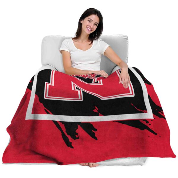 nebraska cornhuskers splatter effect red blanket latest model