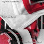 nebraska cornhuskers splatter effect red blanket premium grade