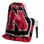 nebraska cornhuskers splatter effect red blanket top rated
