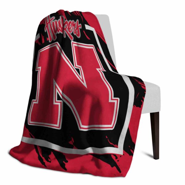 nebraska cornhuskers splatter effect red blanket top rated