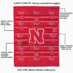 nebraska cornhuskers striped pattern red blanket new arrival