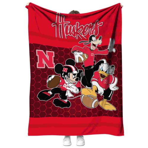 nebraska cornhuskers three musketeers red blanket best selling