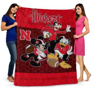 nebraska cornhuskers three musketeers red blanket fashion forward