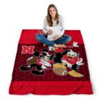 nebraska cornhuskers three musketeers red blanket high quality