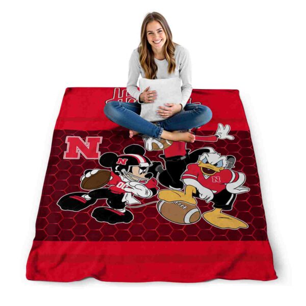 nebraska cornhuskers three musketeers red blanket high quality