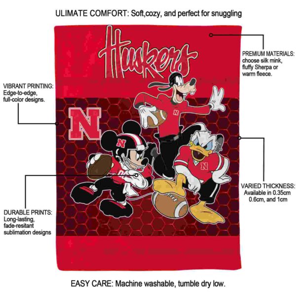 nebraska cornhuskers three musketeers red blanket new arrival