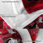 nebraska cornhuskers three musketeers red blanket premium grade