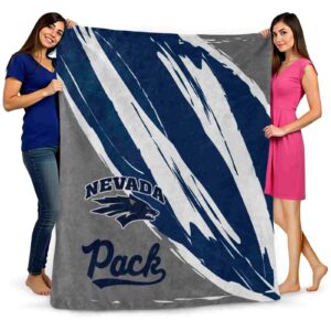 nevada wolf pack brushstrokes blue white blanket fashion forward