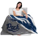 nevada wolf pack brushstrokes blue white blanket latest model