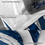 nevada wolf pack brushstrokes blue white blanket premium grade