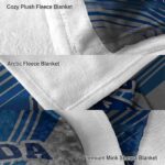 nevada wolf pack diagonal stripes blue blanket best selling