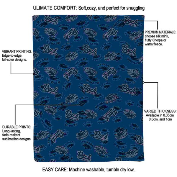 nevada wolf pack diehard fans blue blanket new arrival