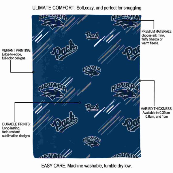 nevada wolf pack fan spirit blue blanket new arrival