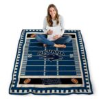 nevada wolf pack football field blue blanket best selling