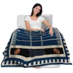 nevada wolf pack football field blue blanket best selling