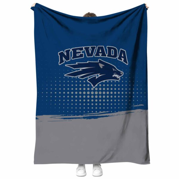 nevada wolf pack gradient dots blue blanket best selling