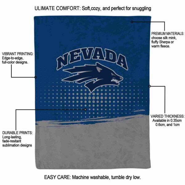 nevada wolf pack gradient dots blue blanket new arrival
