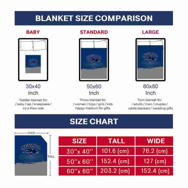 nevada wolf pack gradient dots blue blanket trendy