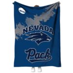 nevada wolf pack grunge texture blue blanket best selling