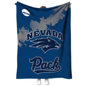 nevada wolf pack grunge texture blue blanket best selling