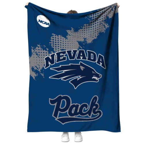 nevada wolf pack grunge texture blue blanket best selling