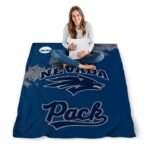 nevada wolf pack grunge texture blue blanket best selling
