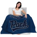 nevada wolf pack grunge texture blue blanket best selling